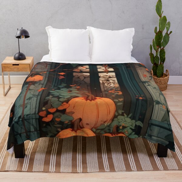 Item preview, Cozy Halloween Porch Entrance — Autumn Pumpkin & Vines Cottagecore Art designed and sold by LYAN-STORE.