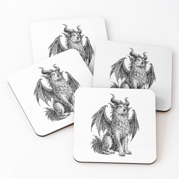 Item preview, Gothic Fantasy Dog dragon sketch designed and sold by Szkicerka.