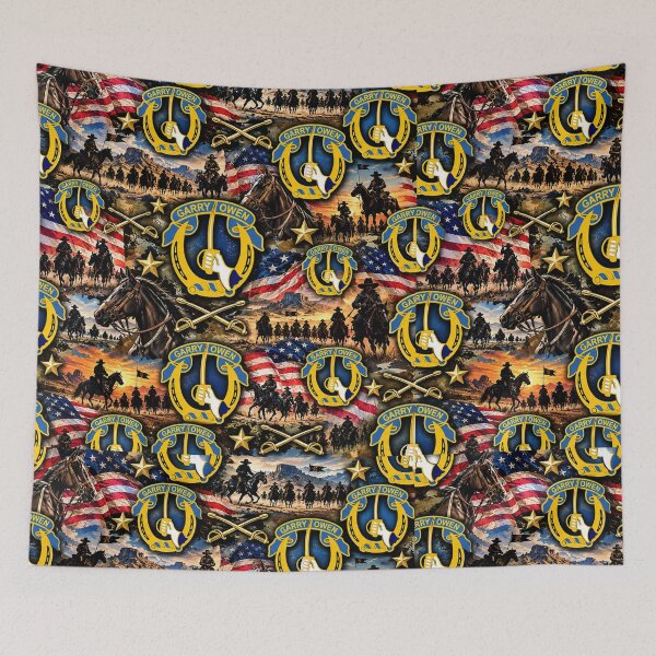 Item preview, Seamless Garry Owen Cavalry Collage designed and sold by Military Insignia Products.