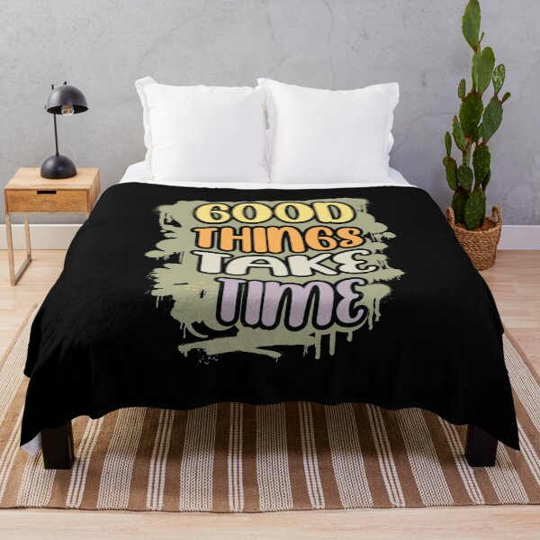Item preview, Good Things Take Time - Retro Spray Paint Quote Typography (V.6) designed and sold by D-Islamic.