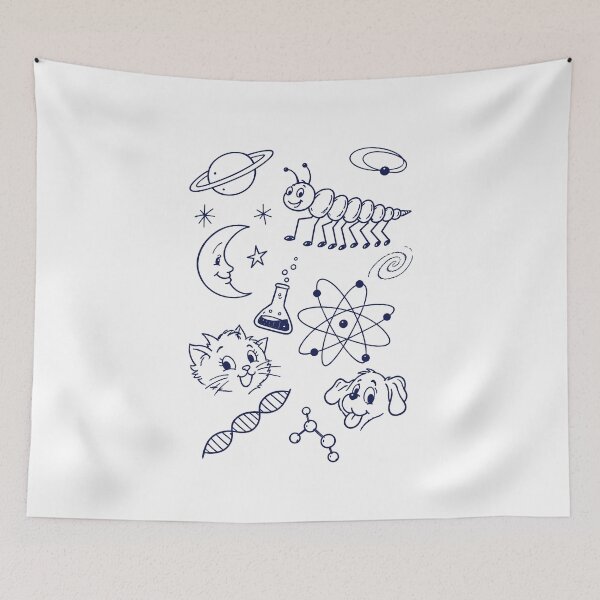 Item preview, Whimsical Retro Boho Science Doodles designed and sold by Grove of Things.