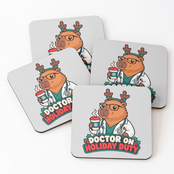 Item preview, Doctor Capybara Holiday Duty Christmas designed and sold by pattman.