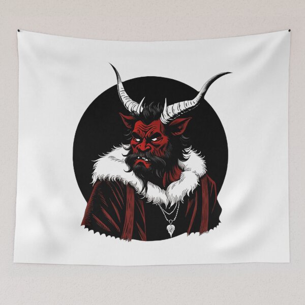 Item preview, Menacing Red Devil Krampus designed and sold by For-Cat Studio.