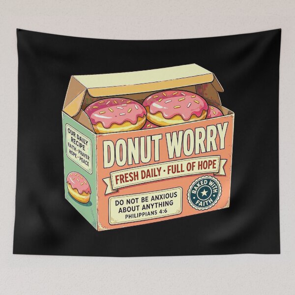 Item preview, Donut Worry - Philippians 4:6 Do Not Be Anxious About Anything designed and sold by plushism.