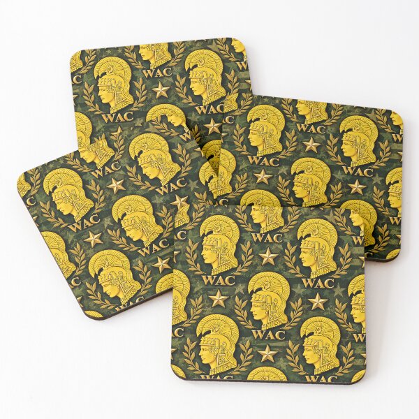 Item preview, Vintage WAC Emblem Pattern in Olive and Gold designed and sold by Military Insignia Products.