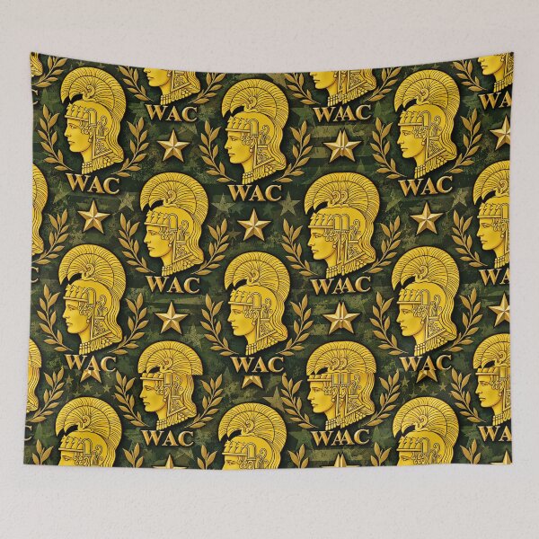 Item preview, Vintage WAC Emblem Pattern in Olive and Gold designed and sold by Military Insignia Products.
