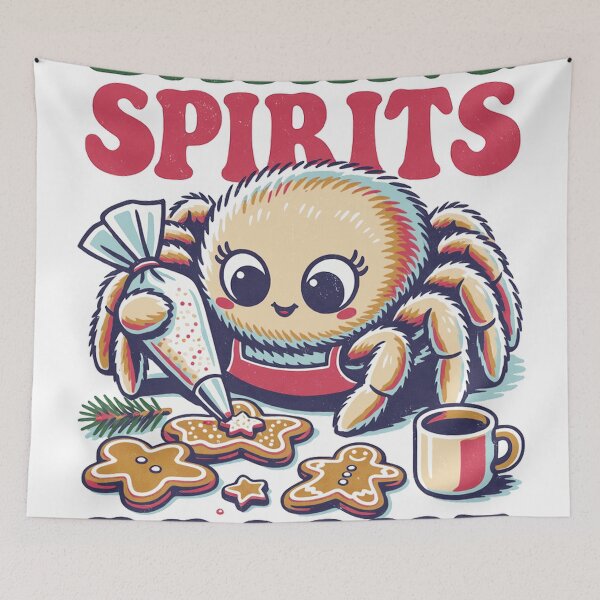 Item preview,  Baking Spirits Bright! Friendly Christmas Spider Baker Art | Jolly Little Webs designed and sold by MIRAJIL.