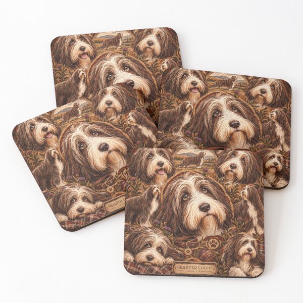 Item preview, Mosaic Bearded Collie Montage designed and sold by Wags & Tails.