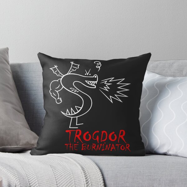 Item preview, Trogdor The Burninator White Dragon Blood Red Lettering designed and sold by BUNNIES-EL.