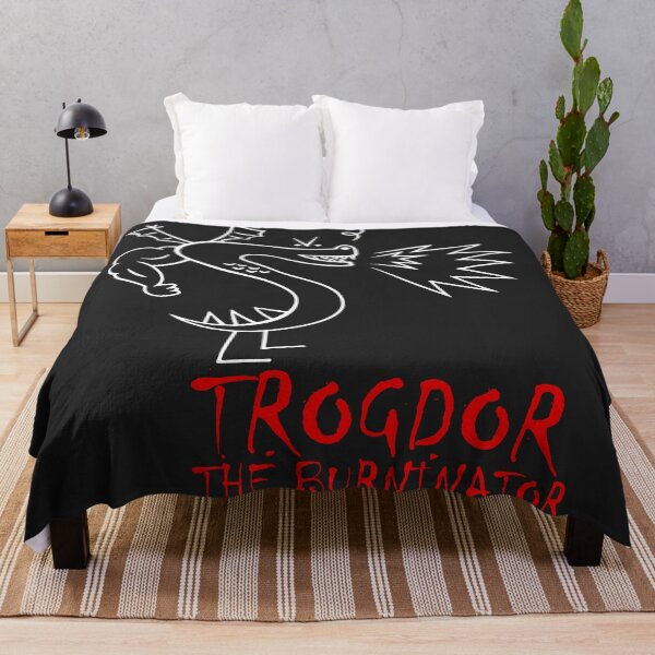 Item preview, Trogdor The Burninator White Dragon Blood Red Lettering designed and sold by BUNNIES-EL.