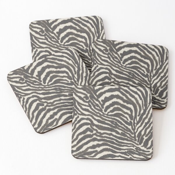 Item preview, Zebra Waves – Textured Zebra Print in Charcoal and Ivory designed and sold by Sheena  Bonaise.