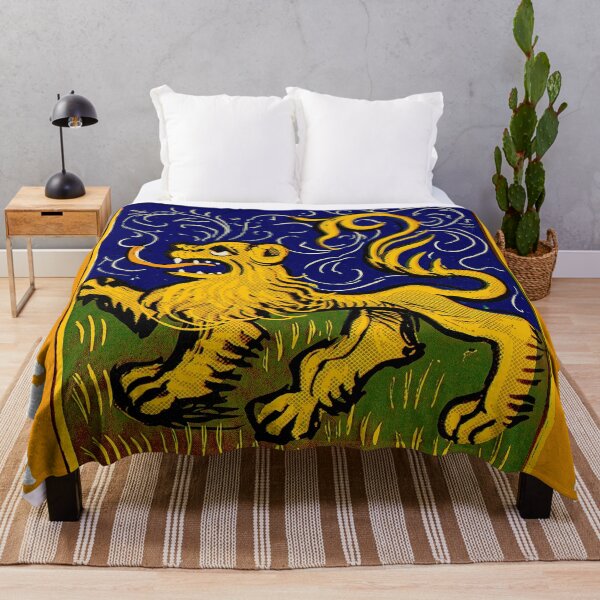 Item preview, Leo Zodiac Medieval Rampant Lion in Navy designed and sold by Fani*.