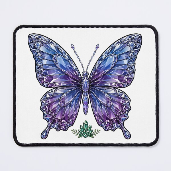 Item preview, Blue Purple Gradient Butterfly Crystal Sticker - Sapphire Amethyst Real Color designed and sold by Crystal Critters .