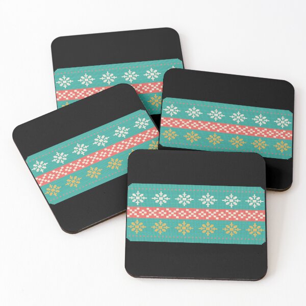 Item preview, Classic Fair Isle Stars Black Knit-Look Pattern designed and sold by T-J-WHATEVER.
