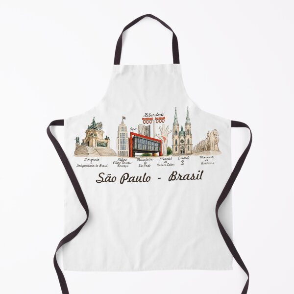 Item preview, Horizonte de São Paulo, Brasil – Ilustración de monumentos en acuarela vintage designed and sold by Sampa In Focus.