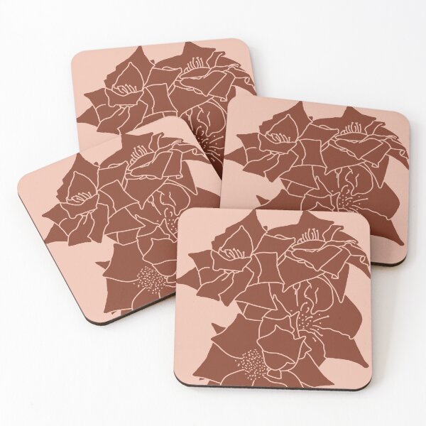 Item preview, Minimalist Red Floral Line Art designed and sold by  CharlottePorterArt.
