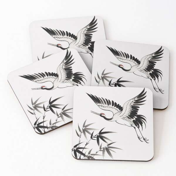 Item preview, a graceful crane in mid-flight designed and sold by 123ks.