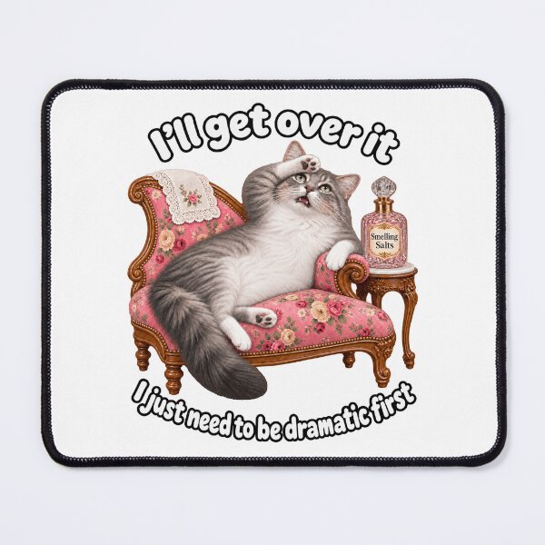 Item preview, Melodramatic Cat With Smelling Salts designed and sold by EllieGantDesign.