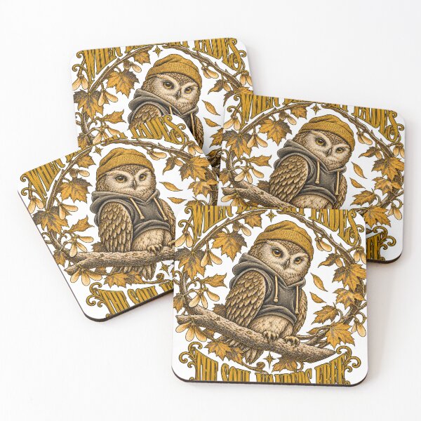 Item preview, When Daylight Fades Owl in Hoodie and Beanie Autumn Design designed and sold by KIDEnia.