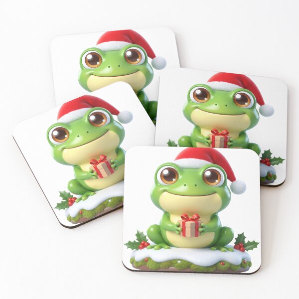 Item preview, Cute Santa Frog with a Christmas Gift designed and sold by Thanat Studio.