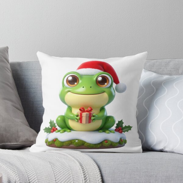 Item preview, Cute Santa Frog with a Christmas Gift designed and sold by Thanat Studio.