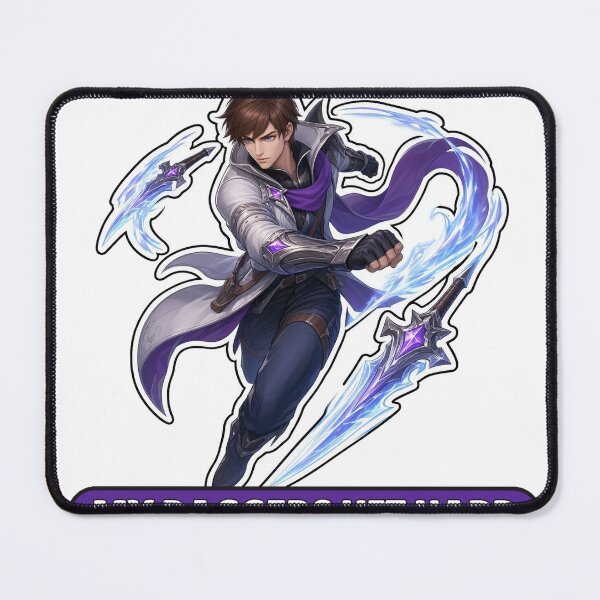 Aperçu de l'œuvre Gusion Mes dagues frappent fort Lame sacrée Fan Art Anime Mobile Legends créée et vendue par Moonlit Tower Art.