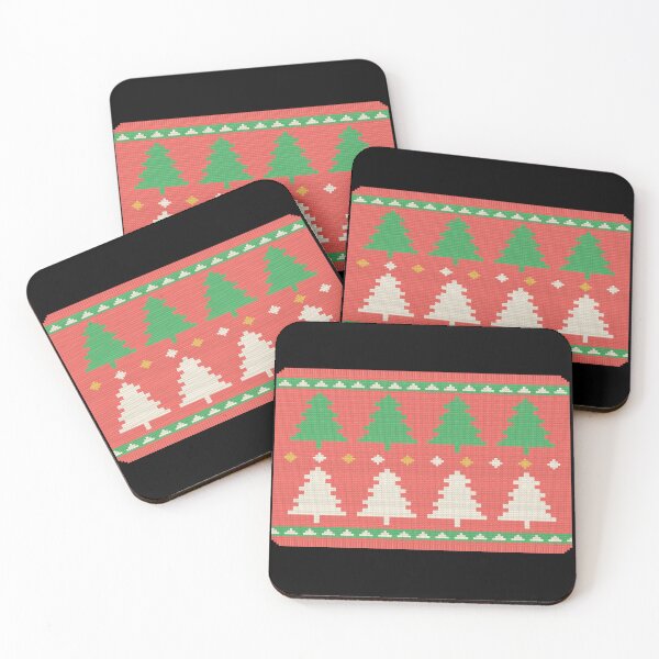 Item preview, Pine Tree Border Bands Christmas Knit-Look Print designed and sold by T-J-WHATEVER.