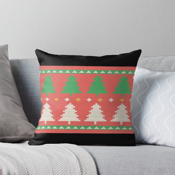 Item preview, Pine Tree Border Bands Christmas Knit-Look Print designed and sold by T-J-WHATEVER.