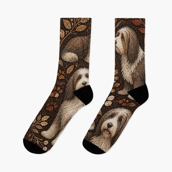 Item preview, Charming Bearded Collies in Mosaic designed and sold by Wags & Tails.