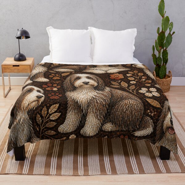 Item preview, Charming Bearded Collies in Mosaic designed and sold by Wags & Tails.