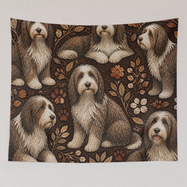 Item preview, Charming Bearded Collies in Mosaic designed and sold by Wags & Tails.