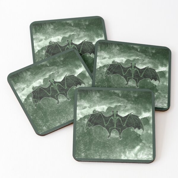 Item preview, Green Bat Skeleton X-Ray Spread Wings Anatomy Gothic designed and sold by Ghoul Enterprises.