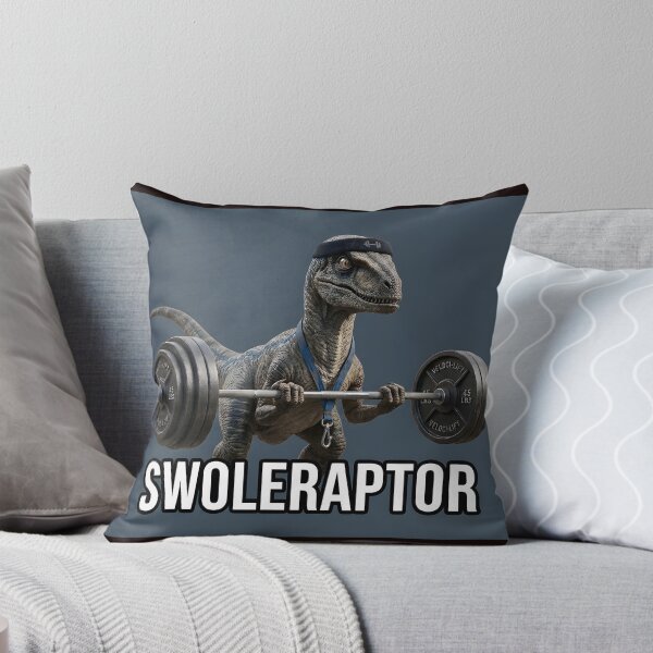 Item preview, Funny Swoleraptor Gym Dinosaur Bodybuilding Weightlifting Sticker designed and sold by TeeBeeDesigns.