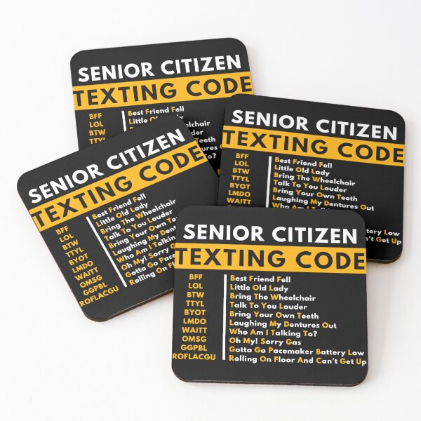 Item preview, Senior Citizen Texting Code Funny Old People Saying designed and sold by TAYNAROP.