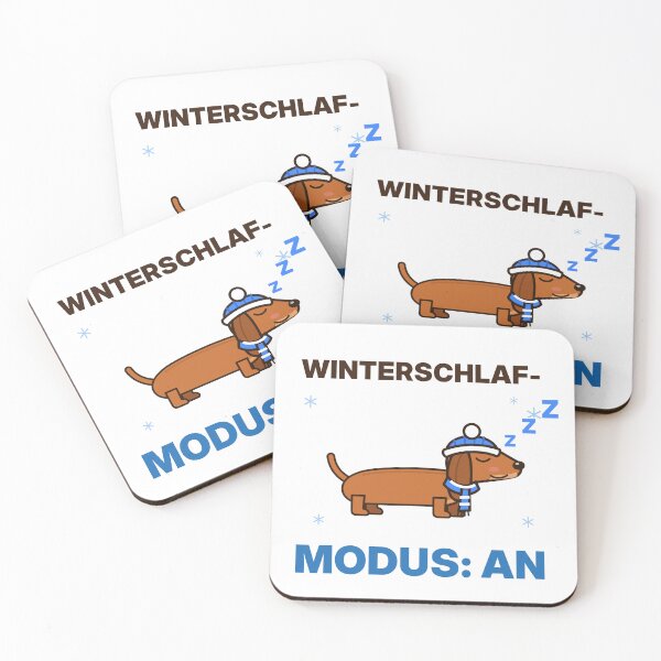 Item preview, Hibernation mode on – Sleeping Dachshund – Sleepy Dachshund Winter designed and sold by ZabCreation.