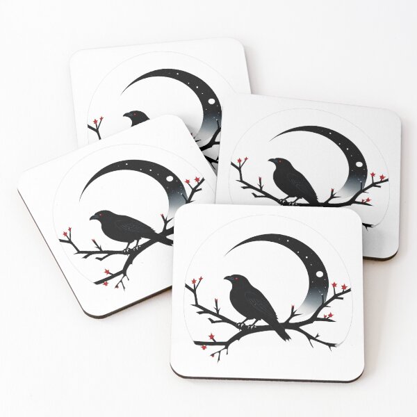 Item preview, Gothic Red-Eyed Crow Christmas Sticker designed and sold by For-Cat Studio.