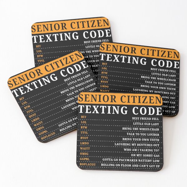Item preview, Senior Citizen Texting Code for Grandpa and Grandma designed and sold by TAYNAROP.