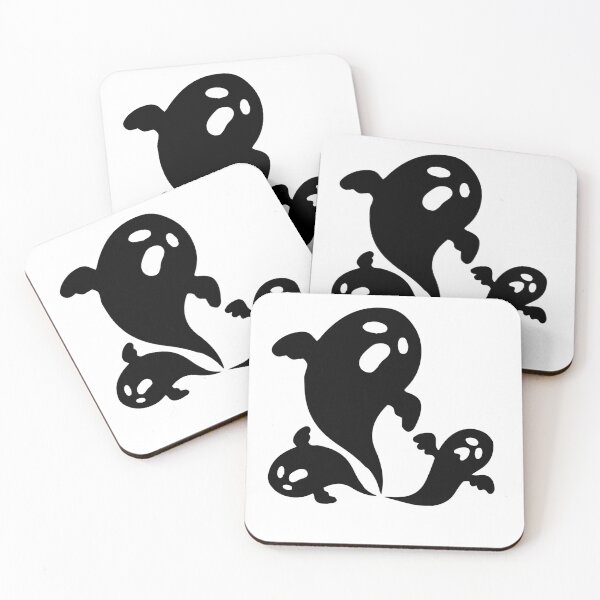 Item preview, Cute Black Ghosts – Spooky Kawaii Halloween Art designed and sold by Comfy-Clo.