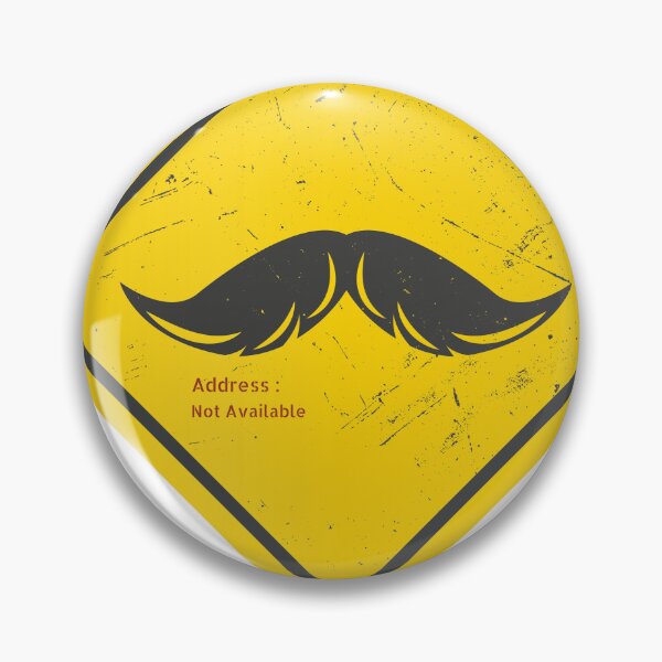 Item preview, Mustache Caution Sign designed and sold by Artful-inks.