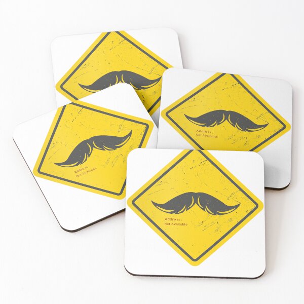 Item preview, Mustache Caution Sign designed and sold by Artful-inks.