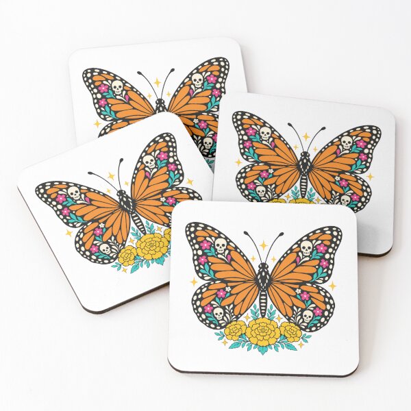 Item preview, Monarch Butterfly Skull Wings Day Of The Dead designed and sold by Inkworksbyshery.
