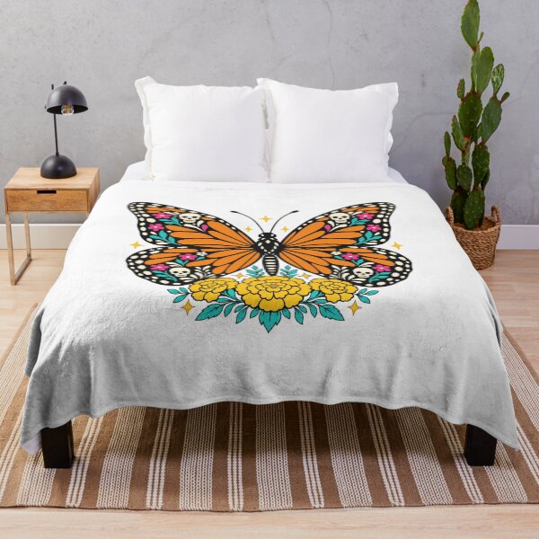 Item preview, Monarch Butterfly Skull Wings Day Of The Dead designed and sold by Inkworksbyshery.