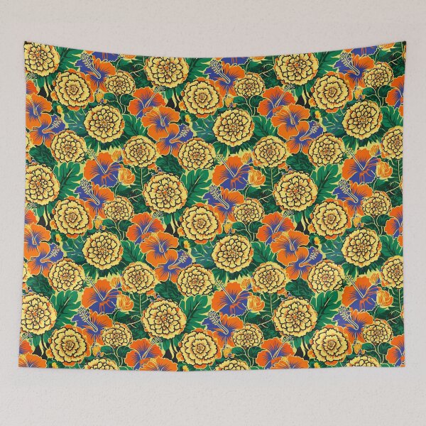 Item preview, Exotic Garden Blooming Flowers Pattern 06 designed and sold by The Design Asset Station.