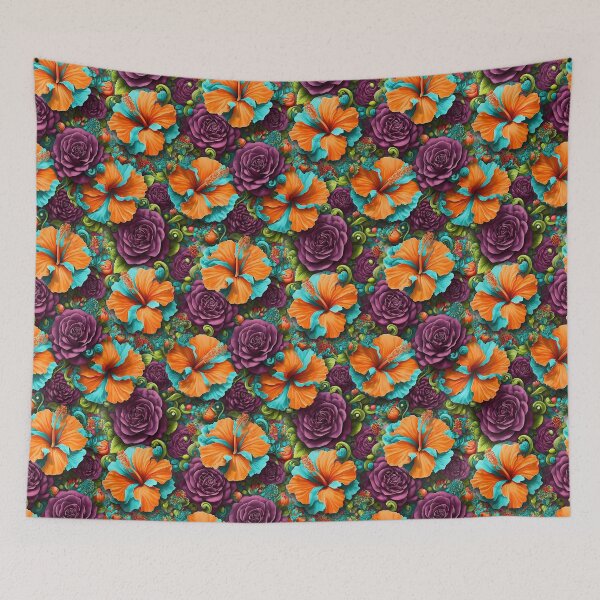 Item preview, Vibrant Tropical Botanical Floral Seamless Pattern 07 designed and sold by The Design Asset Station.