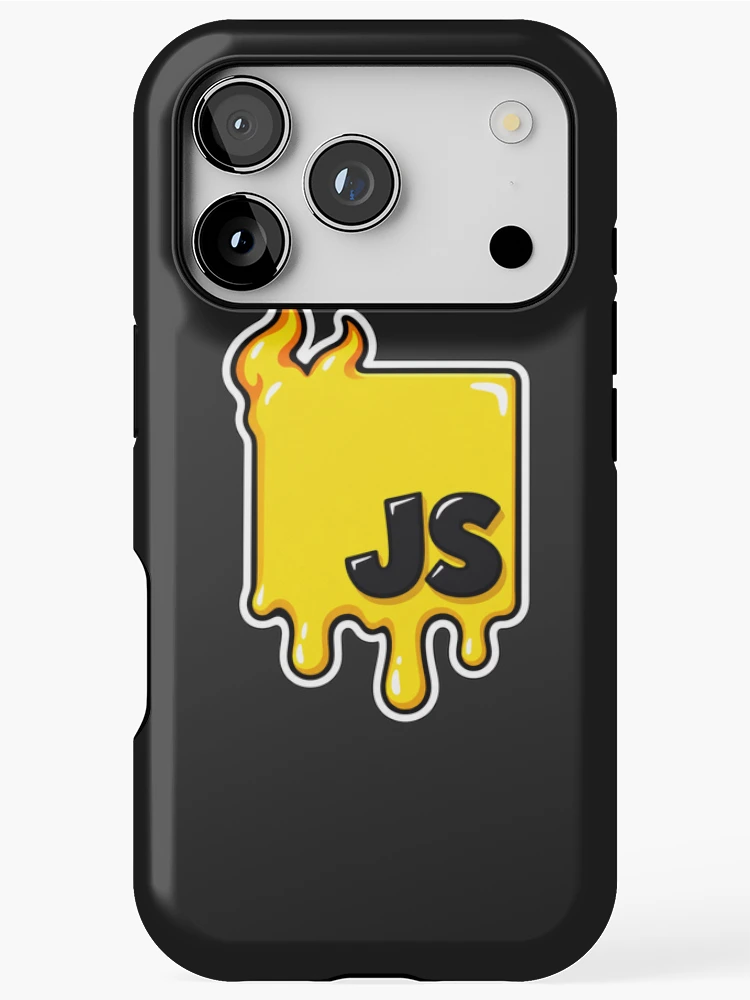 Thumbnail 1 of 4, iPhone Case, Melting JavaScript JS Logo Sticker - Web Developer Programmer designed and sold by Stick Erify.