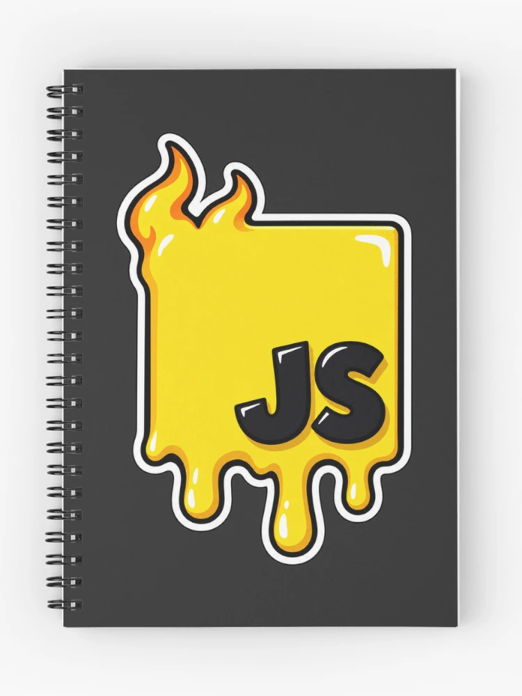 Thumbnail 1 of 3, Journal, Melting JavaScript JS Logo Sticker - Web Developer Programmer designed and sold by Stick Erify.
