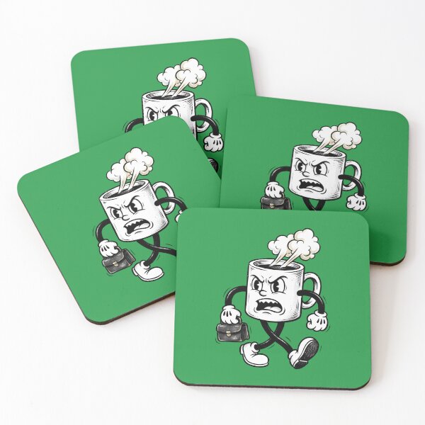 Item preview, Angry Coffee Mug Vintage Mascot Retro Rubber Hose Cartoon designed and sold by MyHappyArtShop.