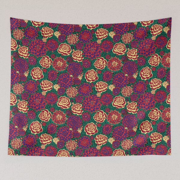Item preview, Exotic Garden Blooming Flowers Pattern 08 designed and sold by The Design Asset Station.