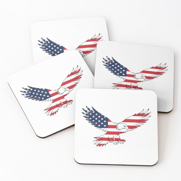 Item preview, American Flag Bald Eagle - Patriotic Soaring Eagle designed and sold by Marshallamoakohene.