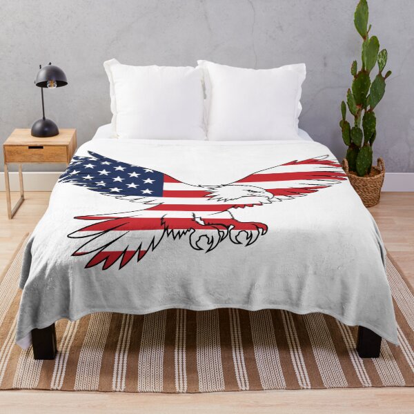 Item preview, American Flag Bald Eagle - Patriotic Soaring Eagle designed and sold by Marshallamoakohene.